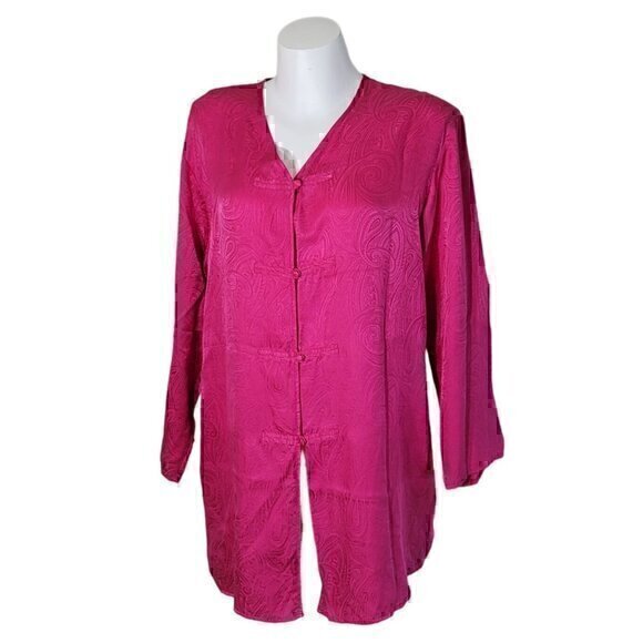 Victoria's Secret Silk Gold Label Pink Night Shirt M - Picture 8 of 8